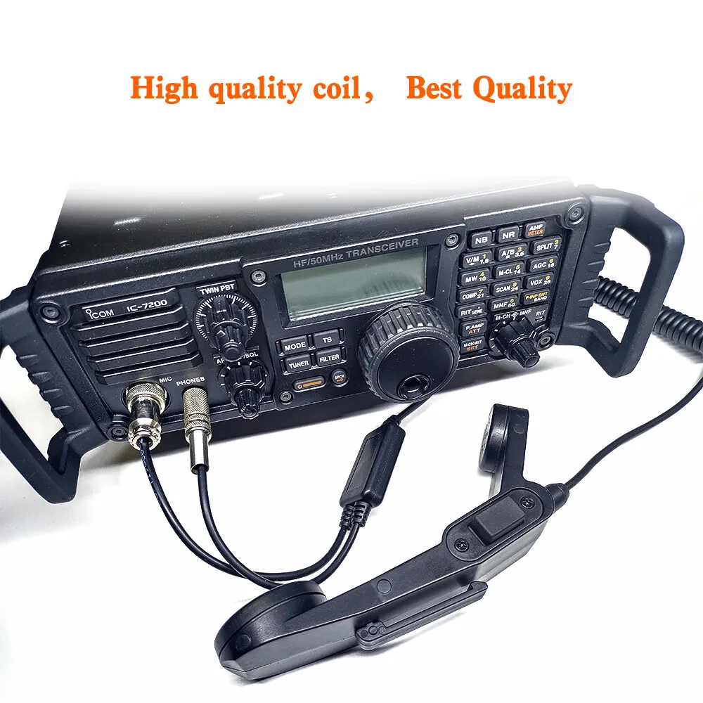 Emergency Communication Microphone 8 Pin For ICOM IC-718 IC-775 IC-7200 IC-7600 IC-25 IC-28 Mobile Radio