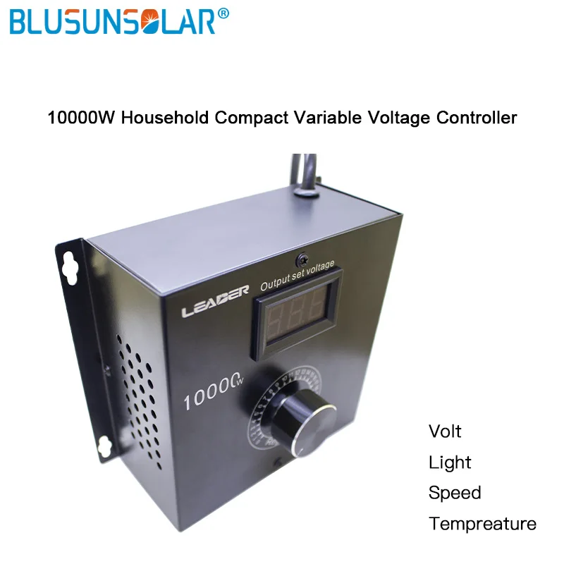 10000W Household Compact Variable Voltage Controller Portable Speed Temperature Light Voltage Adjuatable Regulator Dimmer