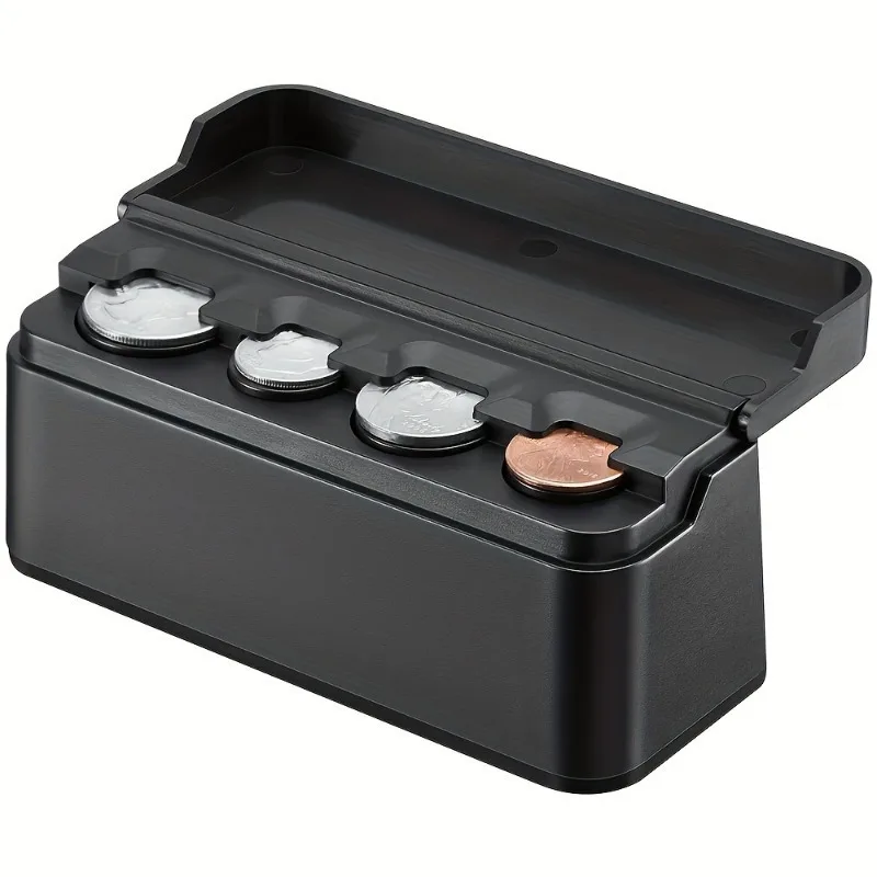 Coin Holder For Car Change Organizer Universal Storage Coin Money Dispenser Compatible With Most Car Trucks Accessories