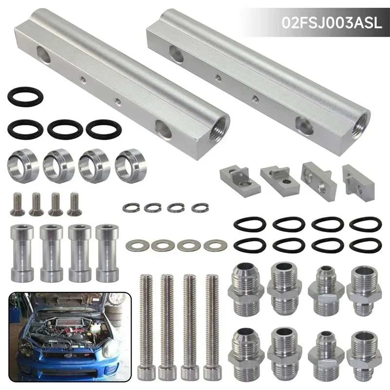 Riel de inyector de combustible y aceite de alimentación superior con Kit de montaje para motores Subaru Impreza WRX STI EJ20 EJ25 solo Turbo