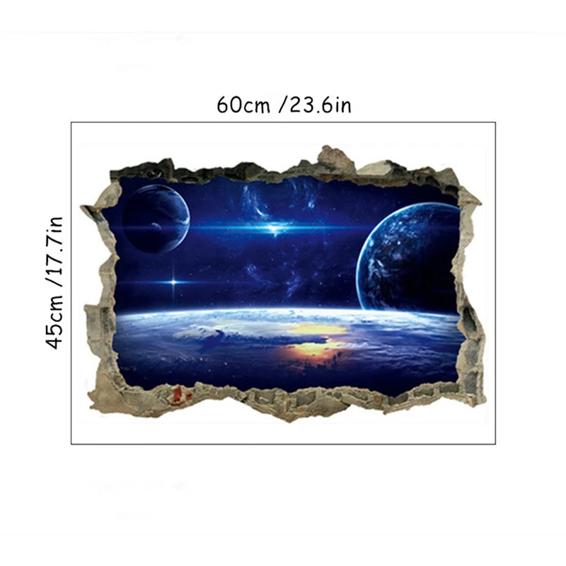 Universe Starry Wonders Vinyl Walls Art Mural Stickers for Home Decoration Aesthetic Rooms Galaxy Star Sky Landscape Wallpaper