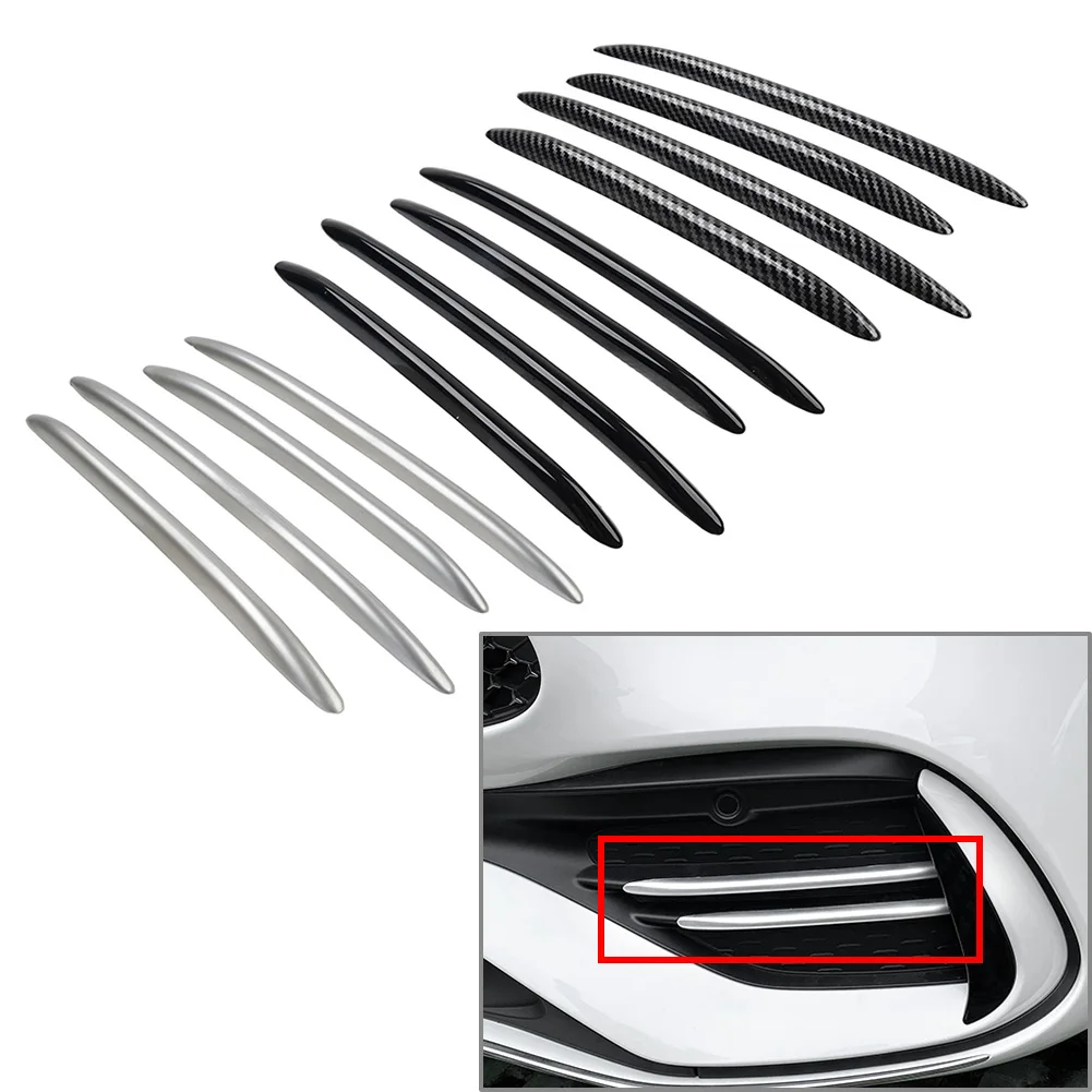 

4Pcs Car Front Bumper Splitter Fins Body Spoiler Canards Trim For Mercedes Benz C-Class W206