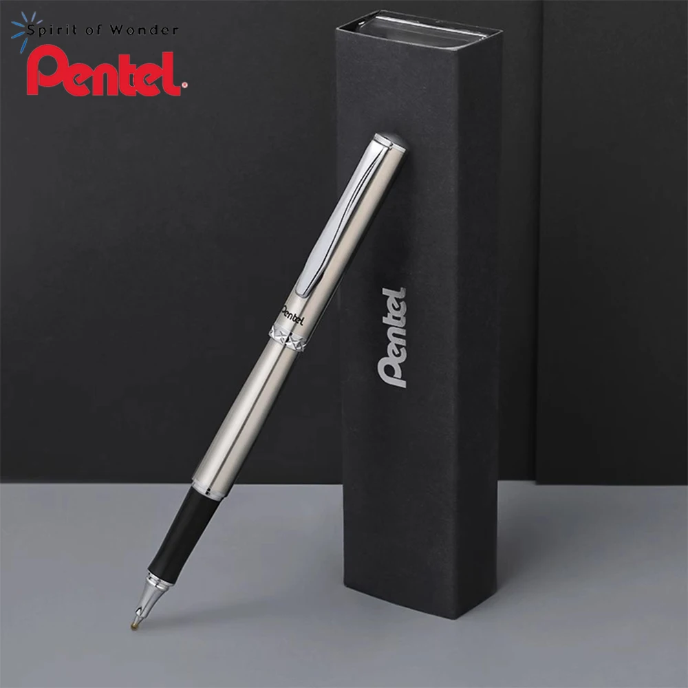 Japan Pentel Ballpoint Pen K600 Metal Steel Rod Gel Pen 0.7mm Smooth Quick Dry Signature Black Pen Office Supplies Stationery