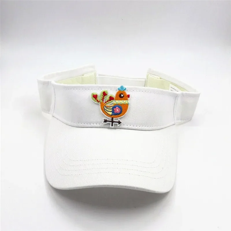 Spring Summer Cotton Animal Embroidery Visors Baseball Cap Adjustable Snapback Cap for Men and Women 381
