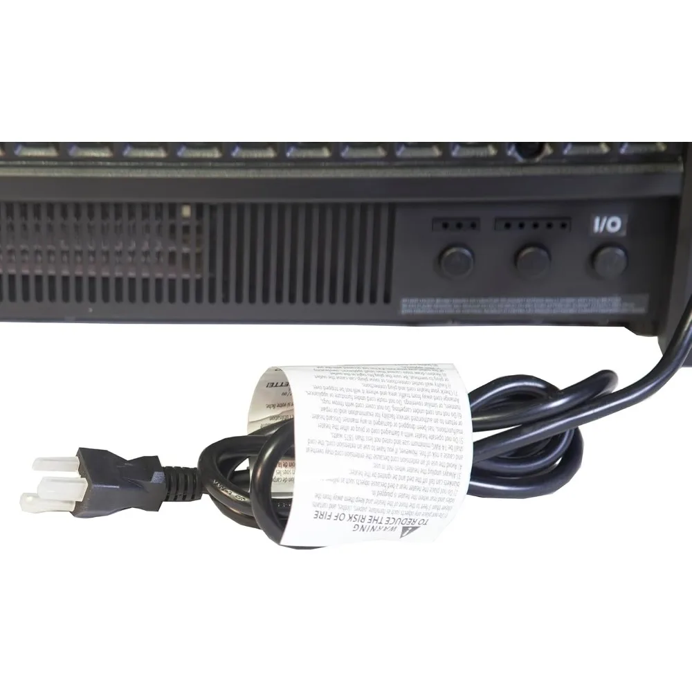 سخان كهربائي محمول بالأشعة تحت الحمراء، 9 × 23 × 13 بوصة، تصميم أنيق باللون الأسود