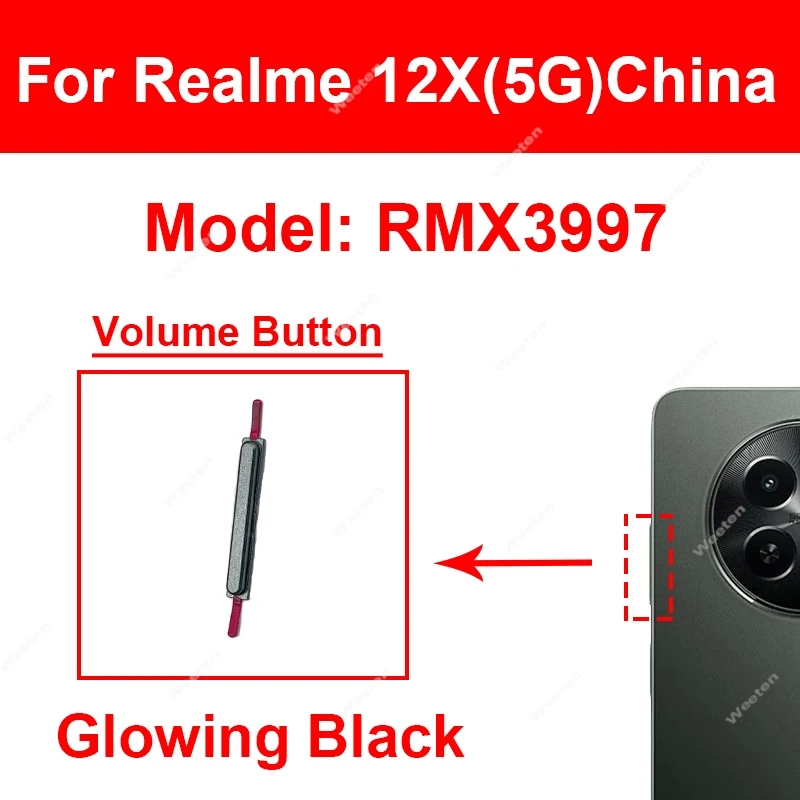 Power Volume Buttons For Realme 12Lite 12 Plus 12X 12 Pro Plus 4G 5G Volume Button Up Down Side Key Replacement Repair Parts image 6