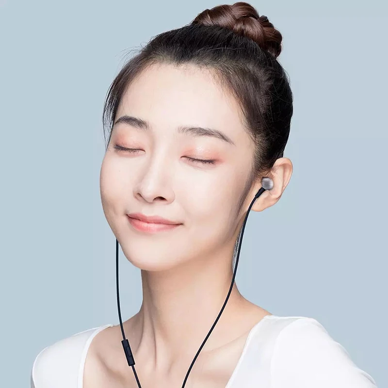 Original xiaomi cápsula fones de ouvido pro 3.5mm in-ear fone de ouvido estéreo com microfone controle de fio fones de ouvido para o jogo música filme