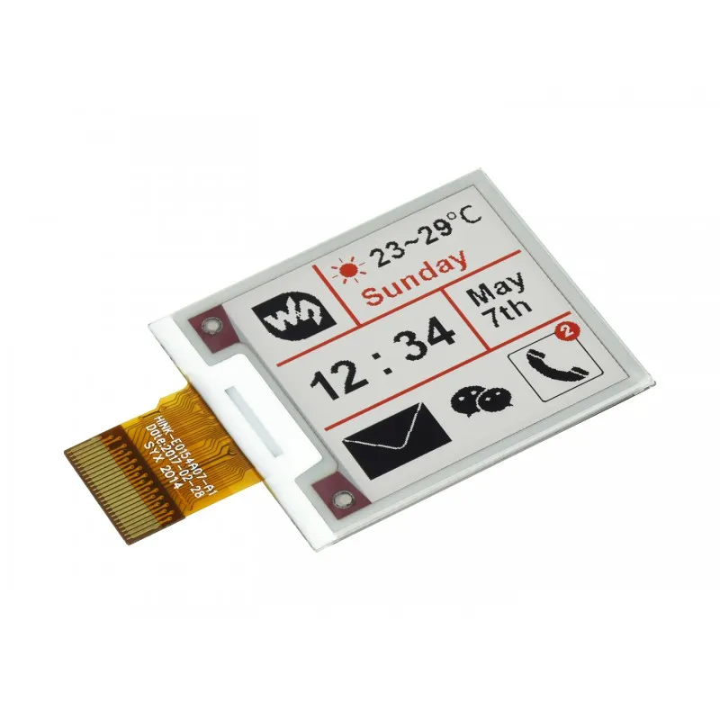 200x200, 1.54inch E-Ink raw display panel, three-color，1.54inch e-Paper (B)