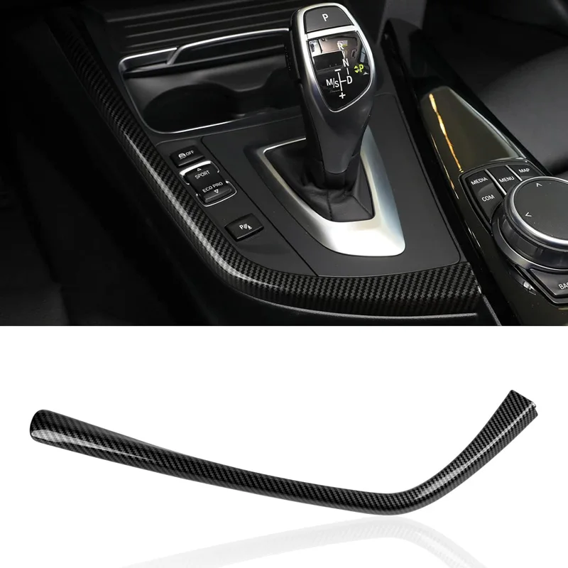 Carbon ABS Gear Shift Side Trim L Strip Car Accessorie Fit For BMW 3 4 Series F30 F34 3GT 2013-2019 2018 2017 2016 2015 2014