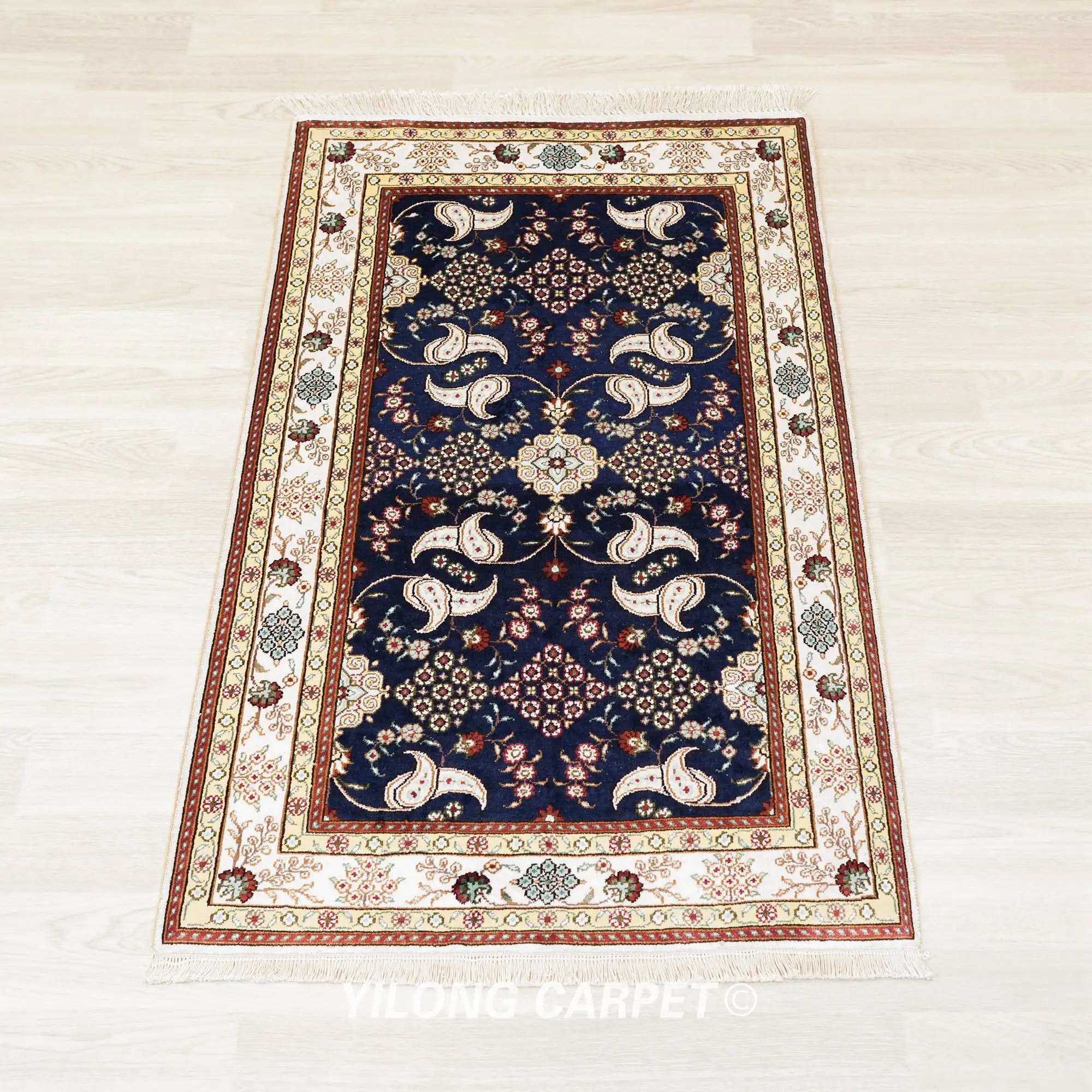 76x122cm All Over Hand knotted Carpet Flooring Handmade Area Silk Rug (YJH131AB)