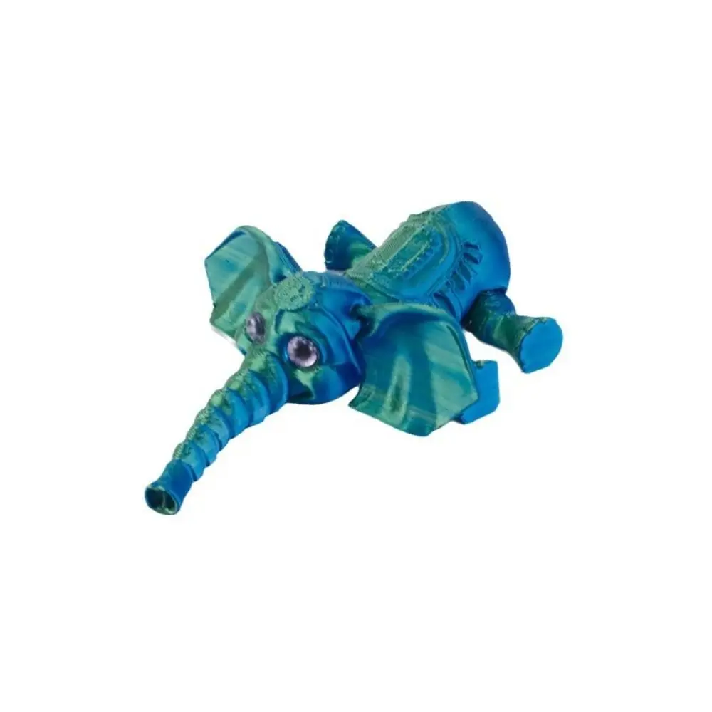 PLA 3D Printed Elephant Model Multi-jointed Movable Mini Elephant Doll Solid Color Articulated Animal Figurine