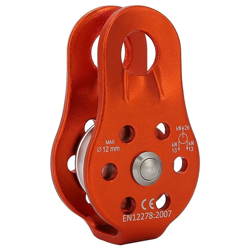 

Hot Aluminium Alloy Heavy Duty Single Swivel Rope Pulley Block For Rope Climbing