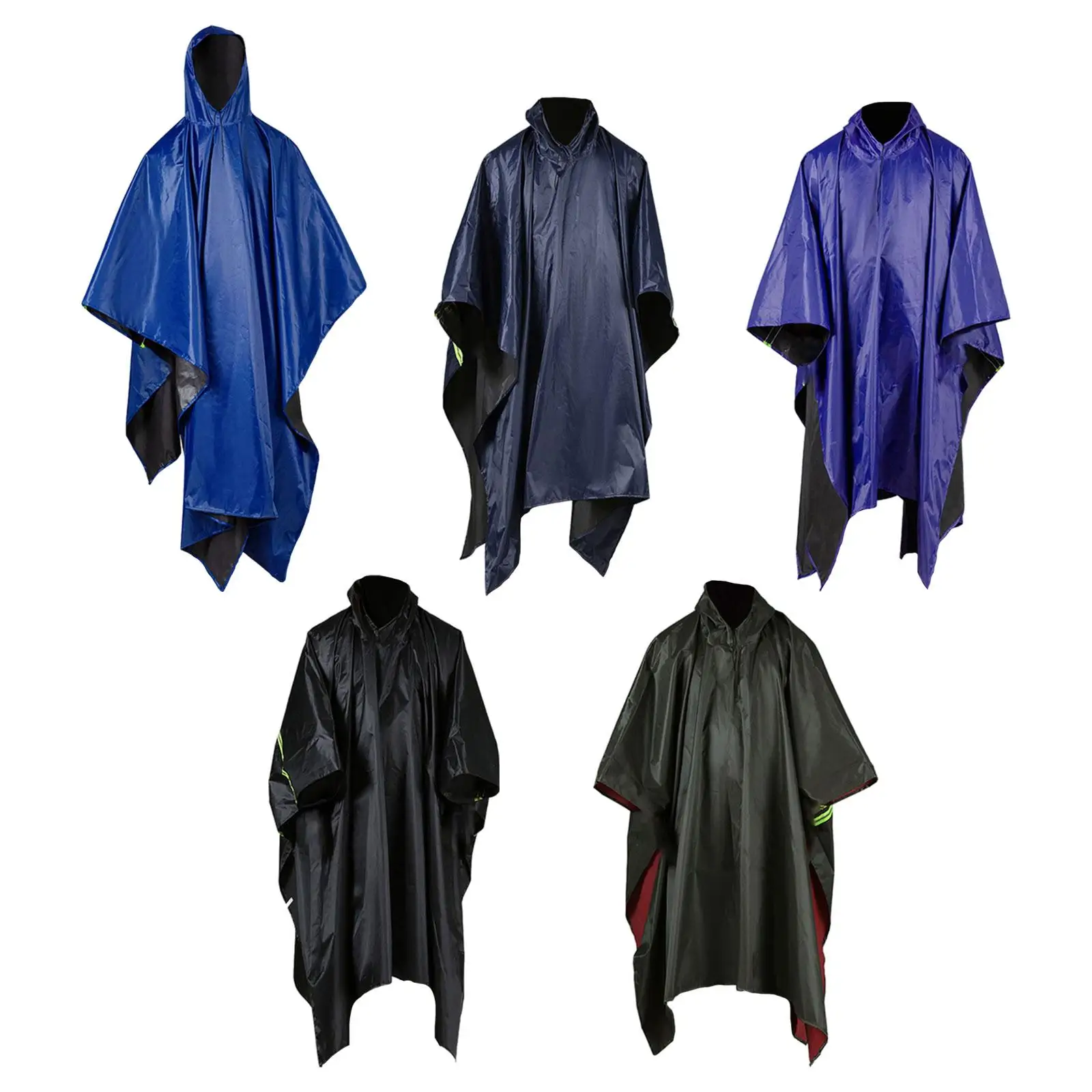 Raincoat with Hood and Drawstring Rain Cape for Adults Rain Jacket for Camping Sporting Event Climbing Travel Outdoor Activities