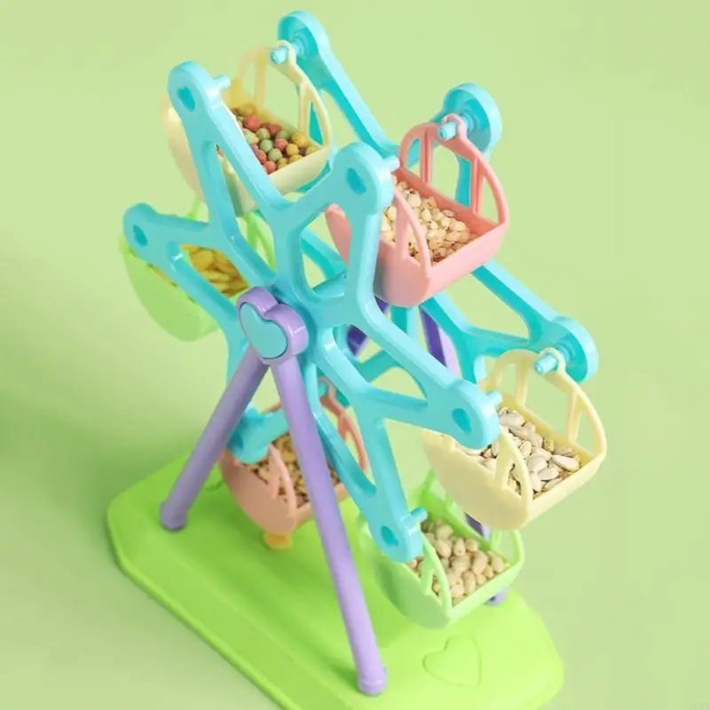 97QD Bird Ferris Wheel Toy, Parrots Cage Toy Foraging Wheel Toy for Budgies Parrot