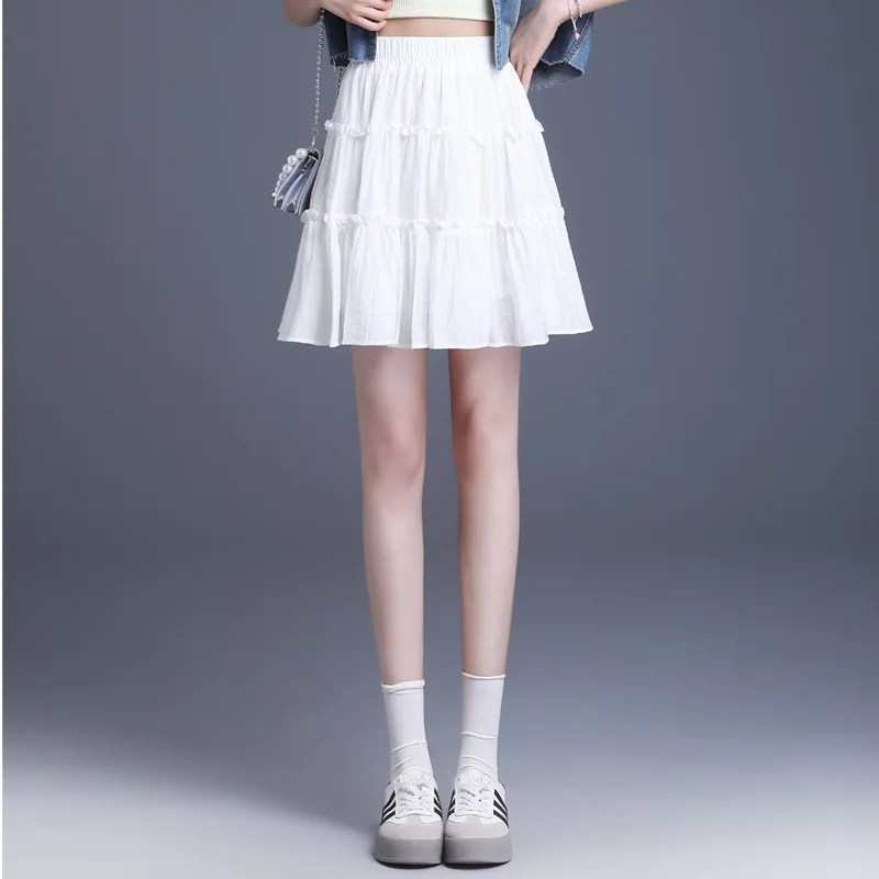 ZXRYXGS 2024 Elegant Patchwork Short Skirt Black White Fashionable Skirts Women's Clothing High Waisted Summer Skirt Tide