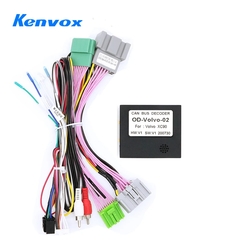 Kenvox Car Android 16PIN Power Wiring Harness Cable With Canbus For Volvo XC90 2008 2013 Car Audio Power Cable Connector