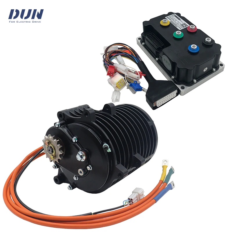 QS138 V3 3KW Peak 9KW Moped Motorcycle Mid-Drive Motor With Fardriver ND72530/ND72680 Controller