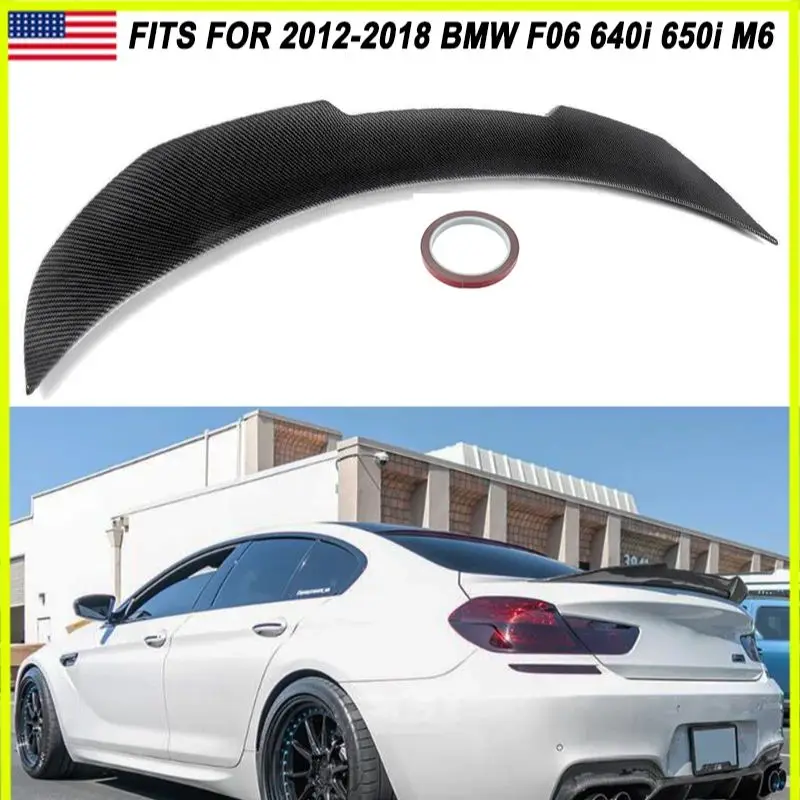 Задний спойлер для BMW F06 M6 серии 640d 640i 650i Gran Coupe 2012 2013 2014 2015 2016 Carbon Look PSM Boot Wing Автозапчасти