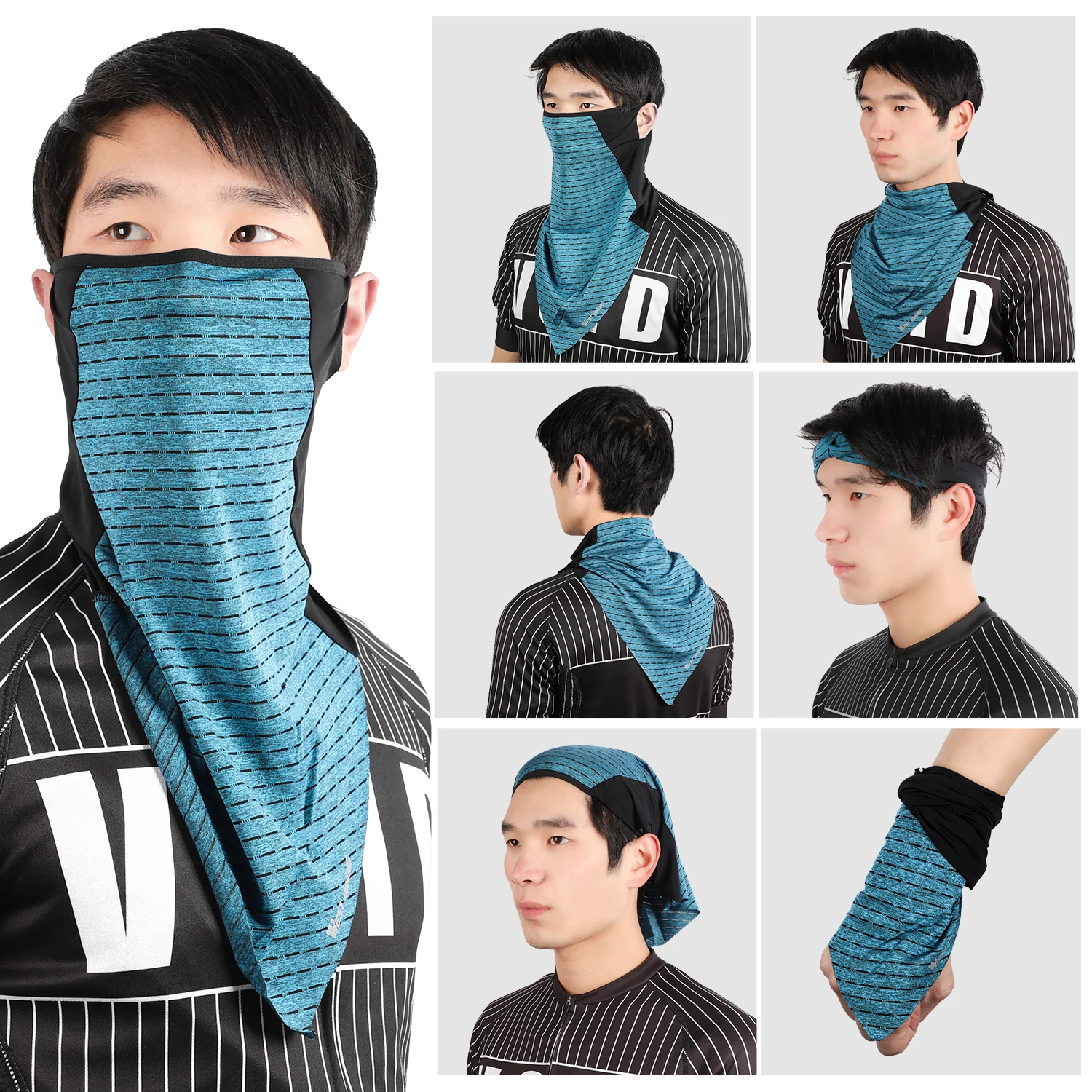 WEST BIKING Summer Cycling Hiking Scarfs UV Protection Bandana Mountaineering Mask Ear Hanging Neck Cover Cooling Sport Gear