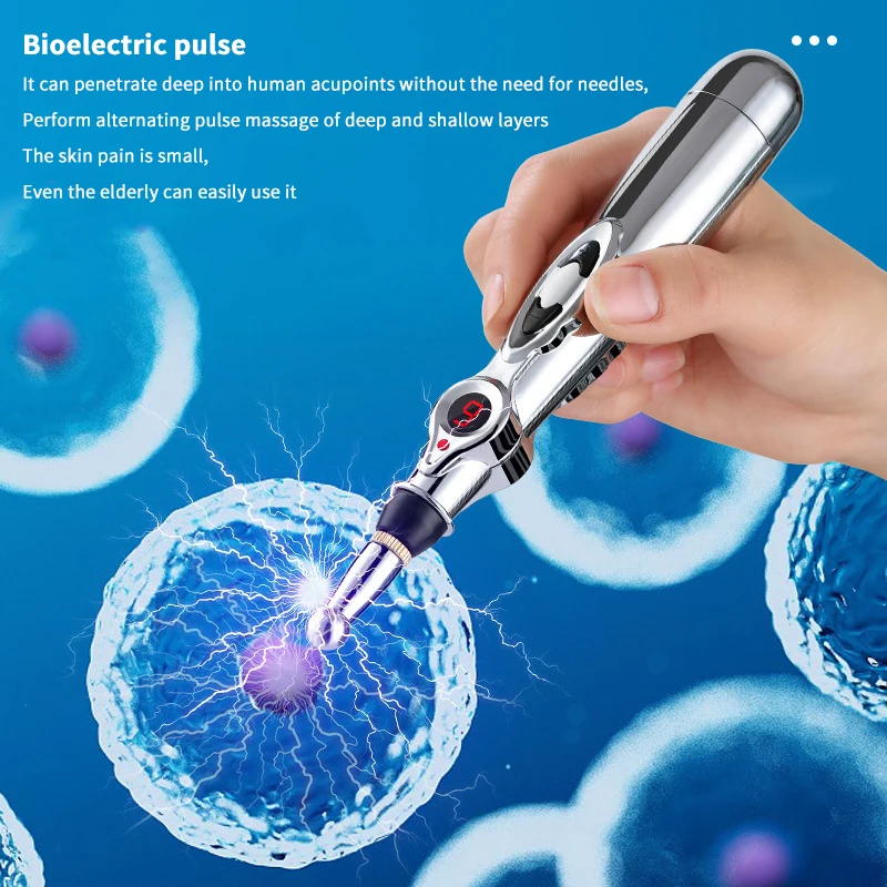 Электрическая массажная ручка, регулируемая для массажа спины и рук, расслабляющая мышцы, серебристая на батарейках