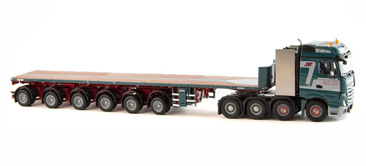 Alloy Model Gift IMC 1:50 Scale MB 8X4,6 Axle Tractor,Low Board Trailer Transport Truck Vehicle Diecast Toy Model,33-0105