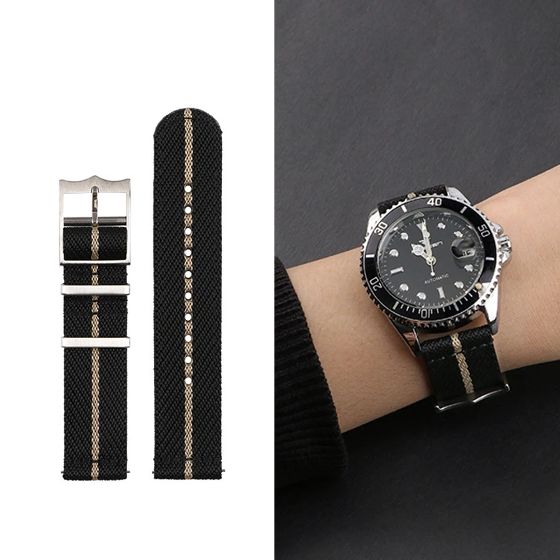 20mm 22mm Quick Release Nylon Watch Strap for Tudor Woven Canvas Fabric Band for Omega for Seiko for Military Men Women Bracelet