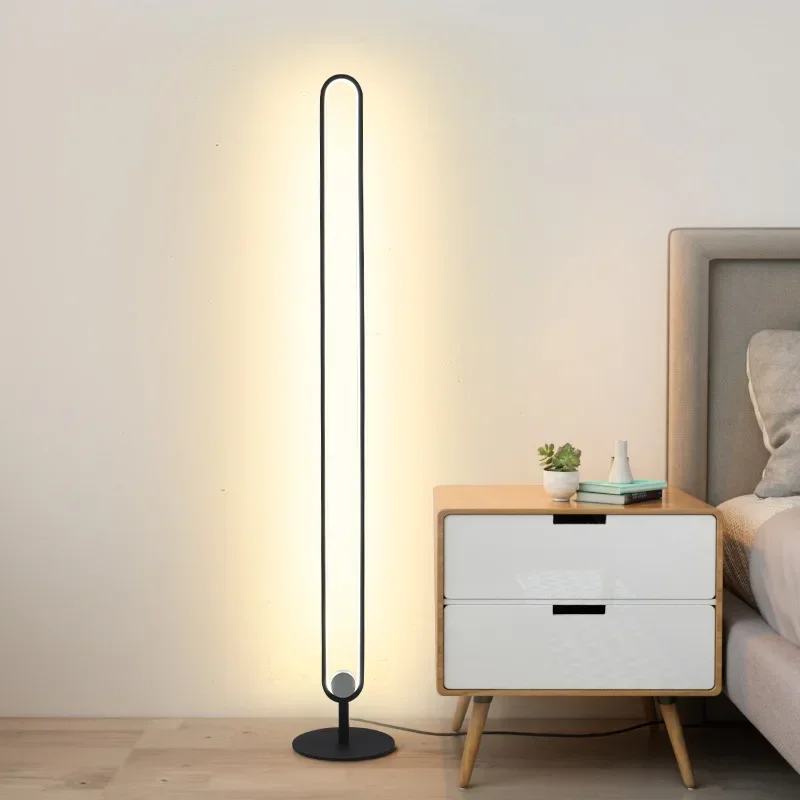 Modern RGB Remote Minimalist LED Floor Lamp for Living Room Decoration with Remote Control Intelligent Floor Lamp