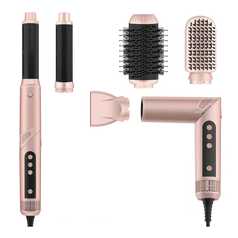 High-speed Hot Air Comb Folding 5-in-1 Multi-function High-speed Noise Reduction Hair Dryer Curling Iron Haarbürste Secador