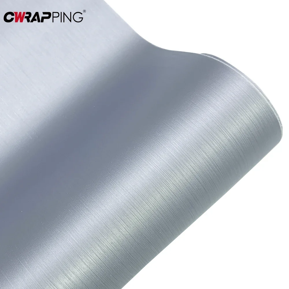 Car Stickers Silver Brushed Aluminum Film Body Color Change Car Interior Modification Sticker for Motorcycle Car Accessories