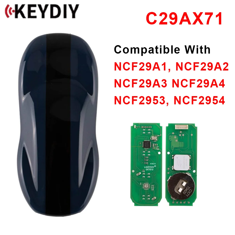 KEYDIY C29AX71 Smart Key Titanium Gray Without Buttons For NCF29Ax Cloning Works With KD-X4 For NCF29A1 NCF29A2 NCF2953 NCF2954