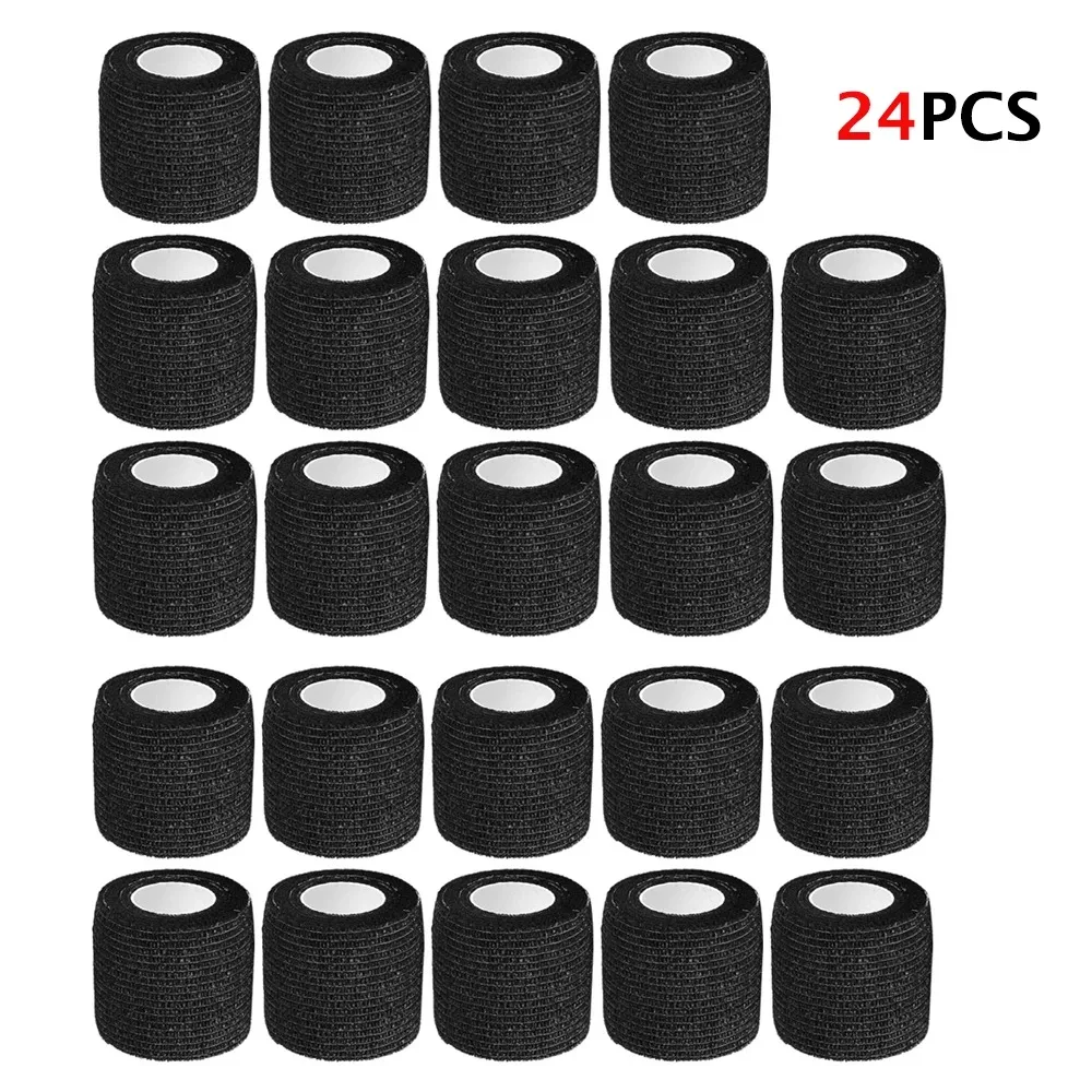 24pcs Tattoo Grip Bandage Cover Wraps Nonwoven Waterproof Self Adhesive Finger Protection Tape for Permanent Makeup Accessories