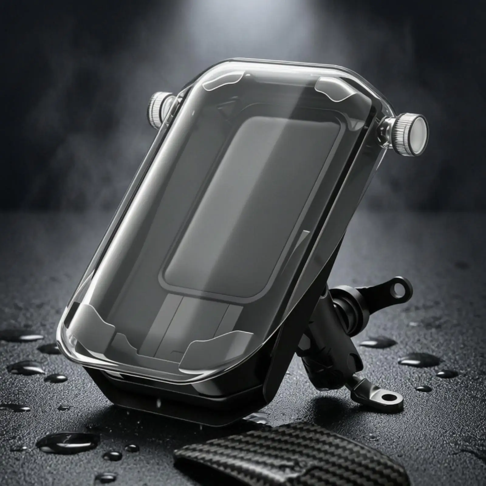 Motorcycle Phone Mount Weather-Resistant Mirror Mirror Phone Mount Shockproof for Delivery Riders, Commuters, Outdoor