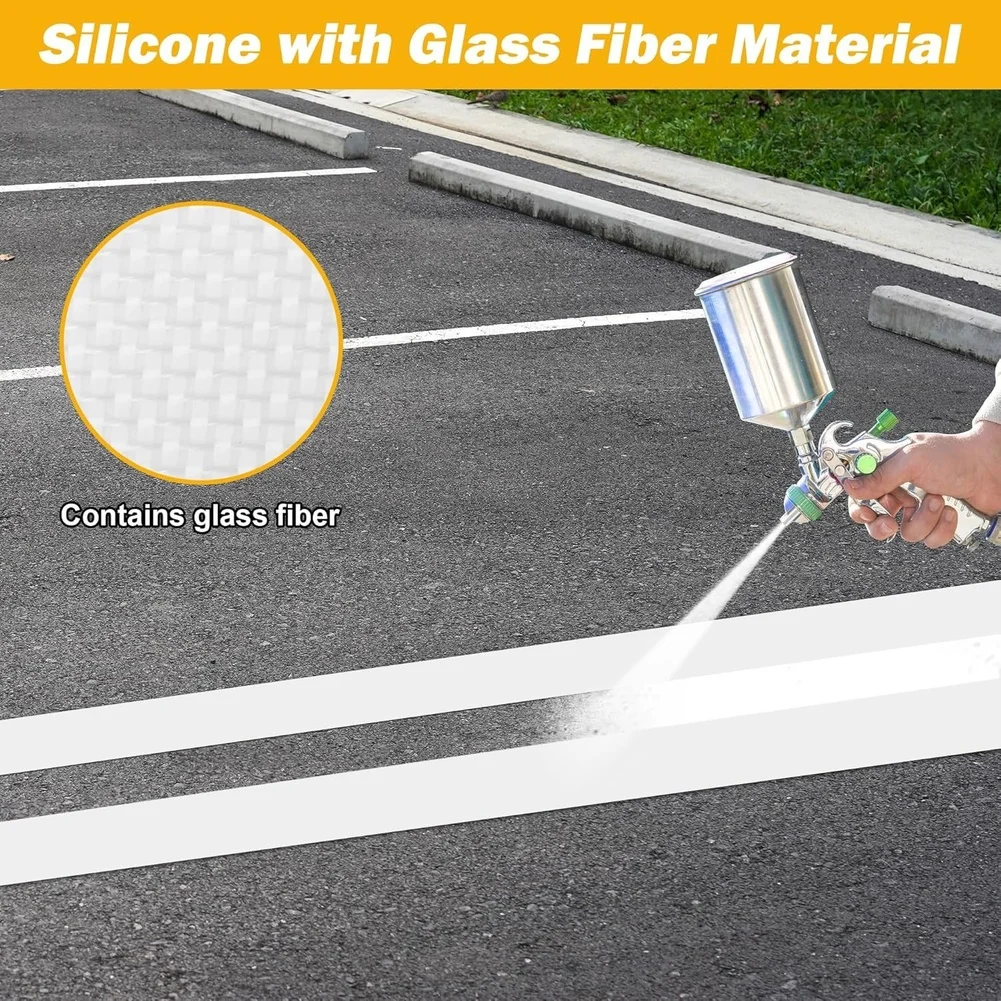 1pc 4×88inch Heavy Duty Reusable Parking Line Stencil With Glass Fiber Parking Lot Marking Template For Commercial Parking Lots