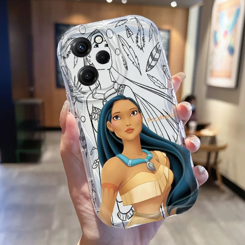 Disney Pocahontas Cream Phone Case For Xiaomi Mi 14 12 11 X T Lite Pro Poco F X M 2 3 4 5 6 C31 61 NFC GT Pro Funda Shell Cover