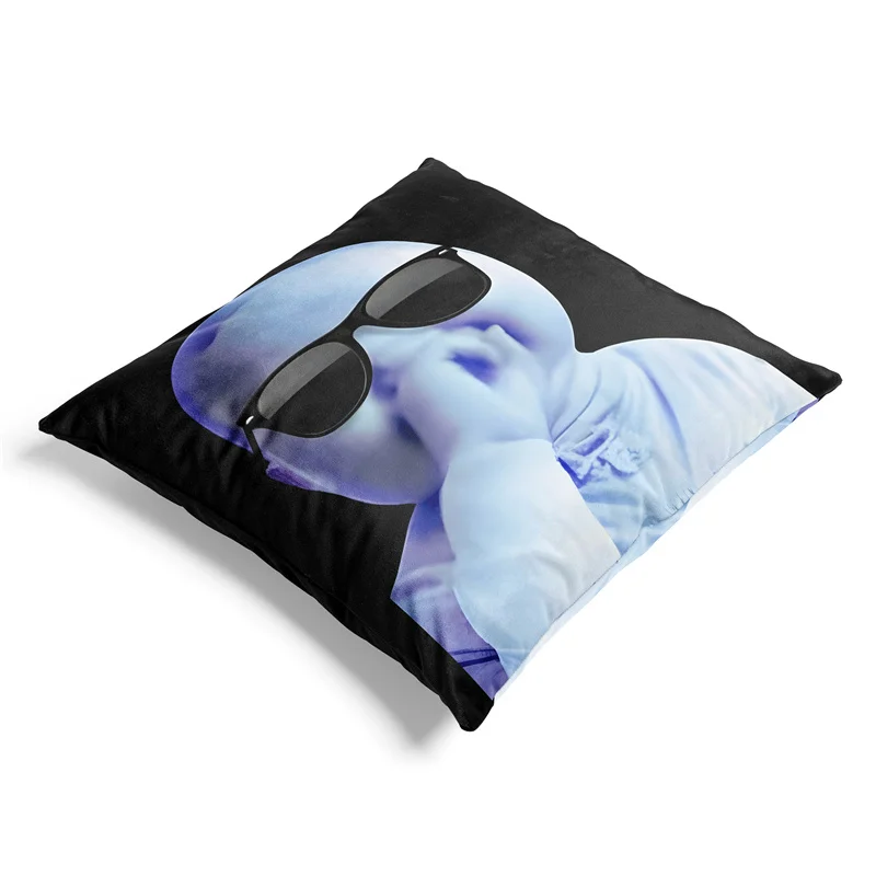 Aertemisi 18'' x 18'' Gen Alpha Meme Giggling AI Laughing Niche Square Throw Pillow Cushion Covers Cases Pillowcases 45cm x 45cm