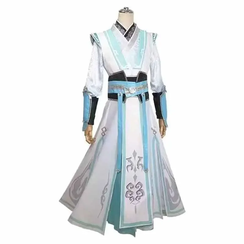 

Anime Male Halloween Carnival Cosplay Costume Couples Chinese Traditional Vintage Hanfu White Sets For Men Women Plus Size XL