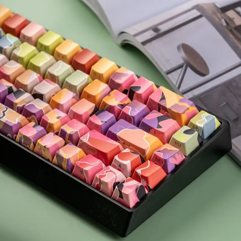 Artist keycaps Original side engraved light-transmitting PBT five-sided sublimation keycaps