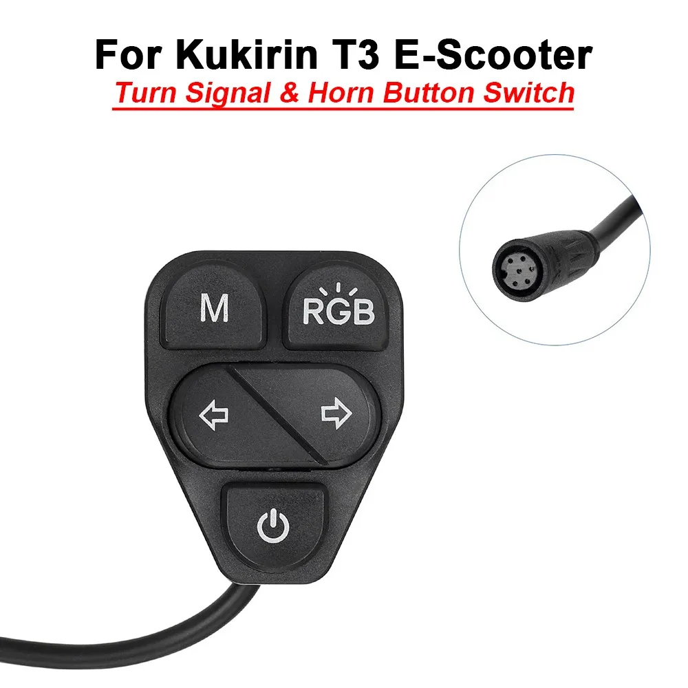 

Headlight Turn Signal Horn Switch Button for Kukirin T3 Electric Scooter Replacement Accessories