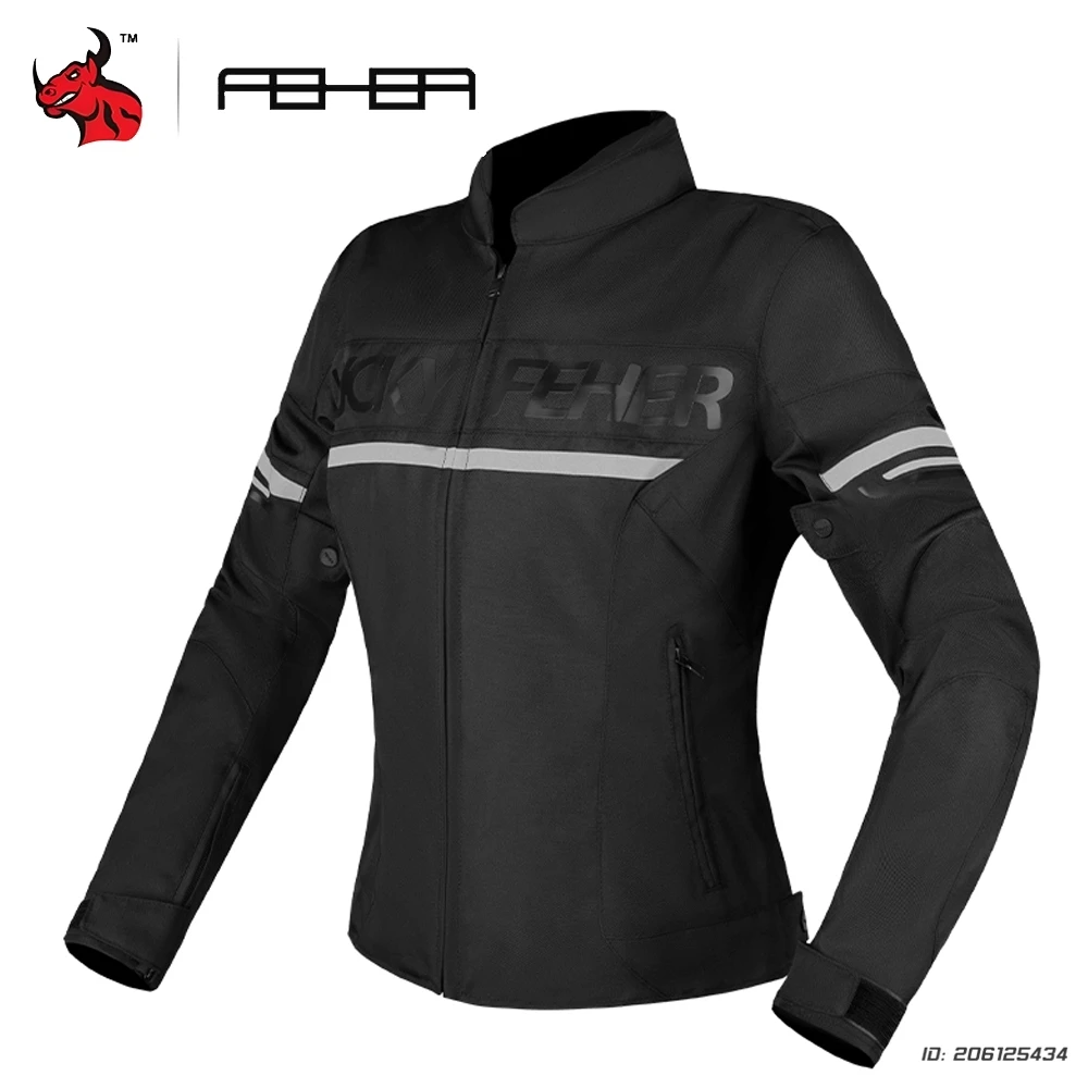 

Women's Motorcycle Jacket Breathable Mesh Moto Riding Jacket Slim Fit Motocross Jacket 4 Seasons Protection Gear CE Approval