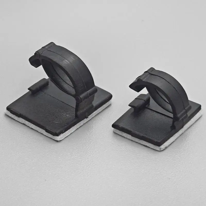 Adhesive Cable Clips 50Pcs UV Resistant Nylon  Wire Management Holders for Outdoor Indoor Cable Fixing