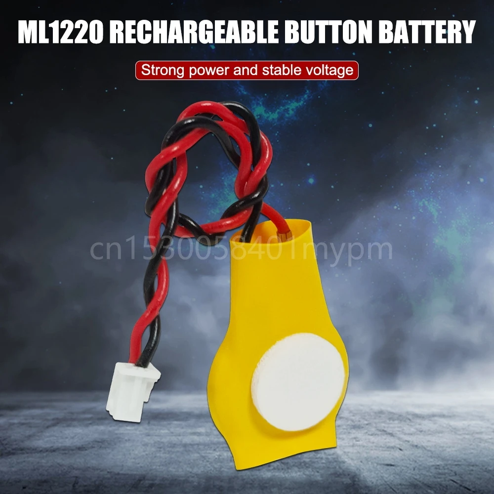50PCS Dewtox ML1220 3V Motherboard CMOS Rechargeable Lithium Battery for Medical Instruments A Burglar Alarm