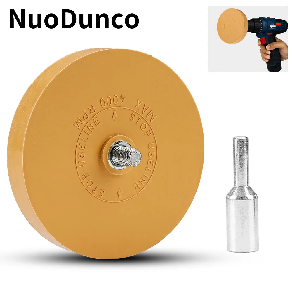 NuoDunco 90mm gumka do usuwania naklejek koło naklejka samochodowa taśma winylowa środek do usuwania kleju koło do wiertarki gumka do czyszczenia narzędzie