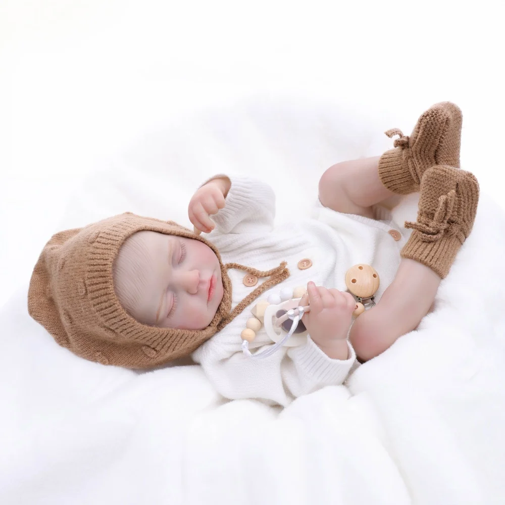 クローバレイ 20インチ オリジナルリアルなリボーンドール 全身ビニール製 リアルなビニール人形 手作り 高品質おもちゃ 子供向けクリスマスプレゼント