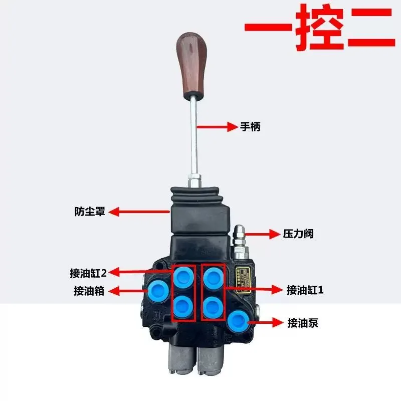 ZT-L12 distributor single control double  hydraulic multi-way valve with bridge series forklift modified 2 3 distributor