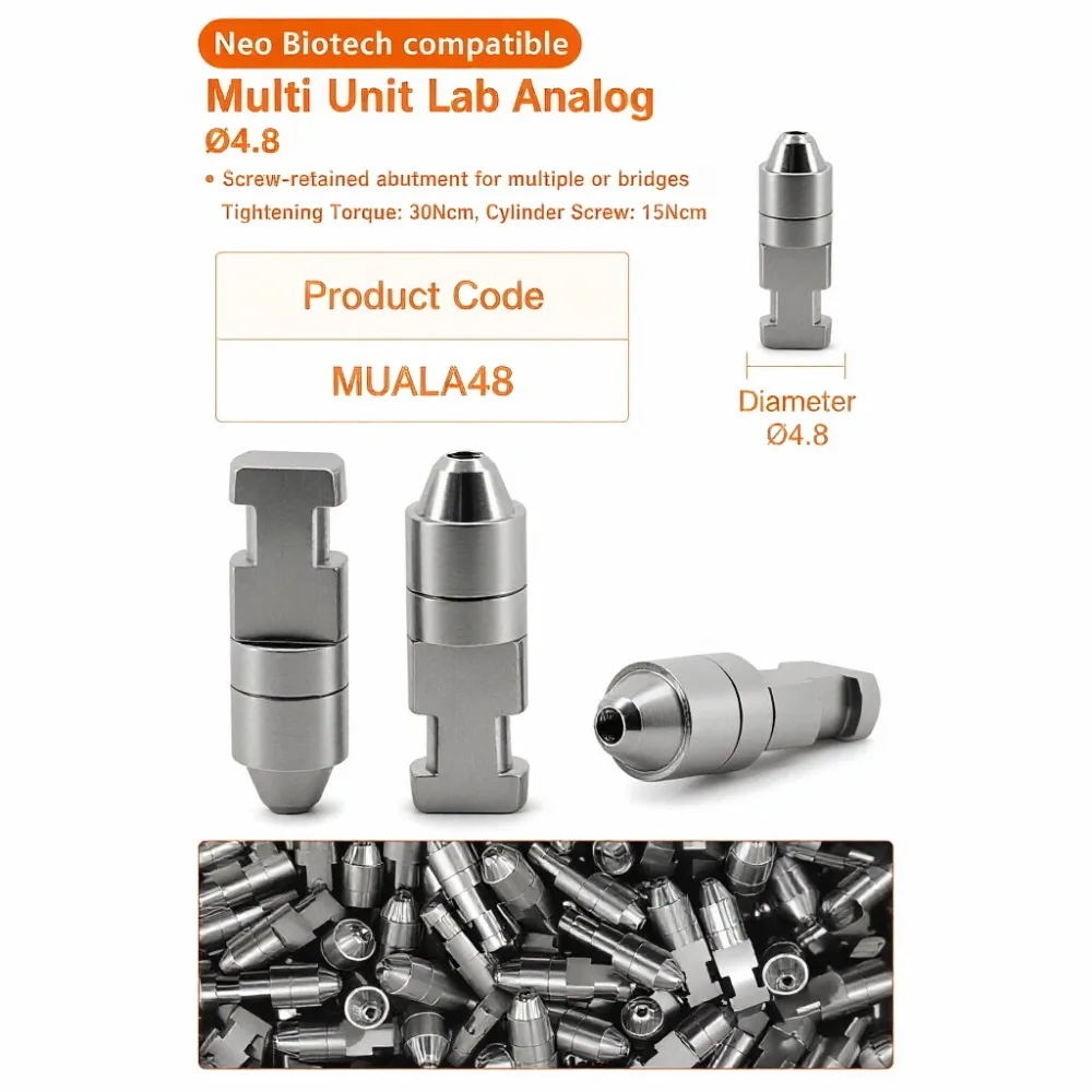 NeoBiotech Compatible Titanium Multi‑Unit Abutment Kit Straight Angled Healing Cap Scan Body Abutment Screw Dental Implant Parts