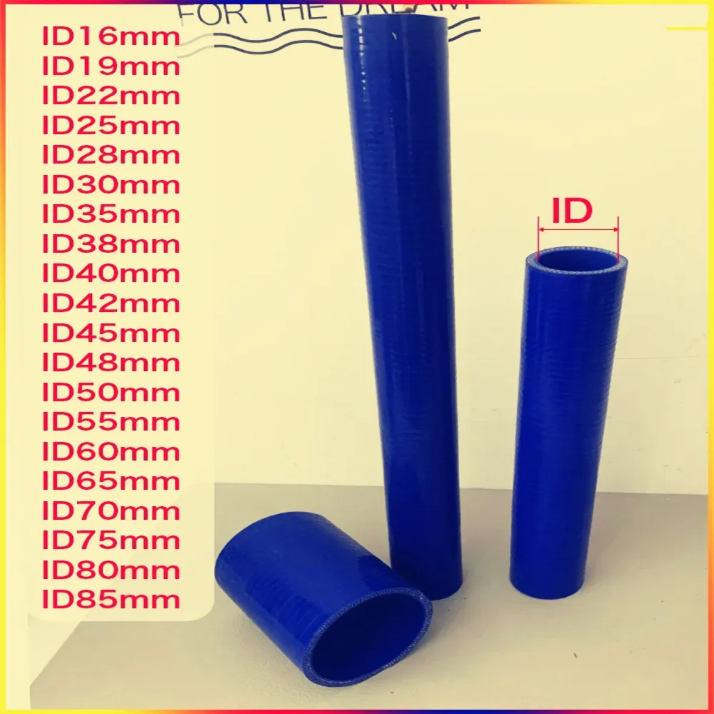 

length 10-59cm ID16-85mm silicone intercooler tube coolant hose high temperature and high pressure turbine with 2 clamps refit