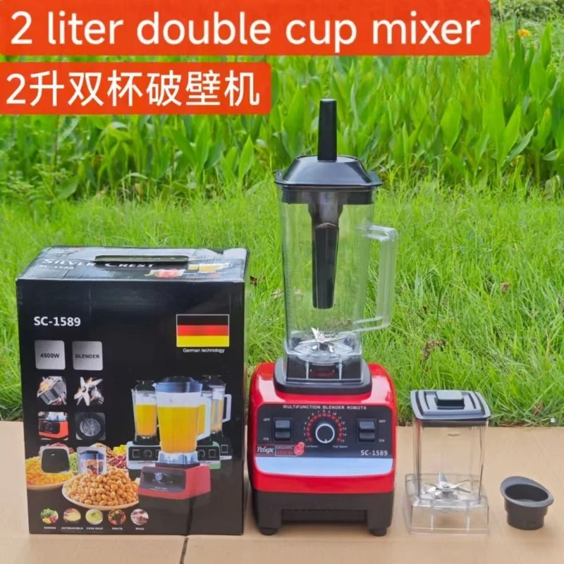 Multifunctional Blender, Large Capacity Dual‑Cup Food Processor, Ice Crushing, Baby Food Making & Grinding Machine for Home Use