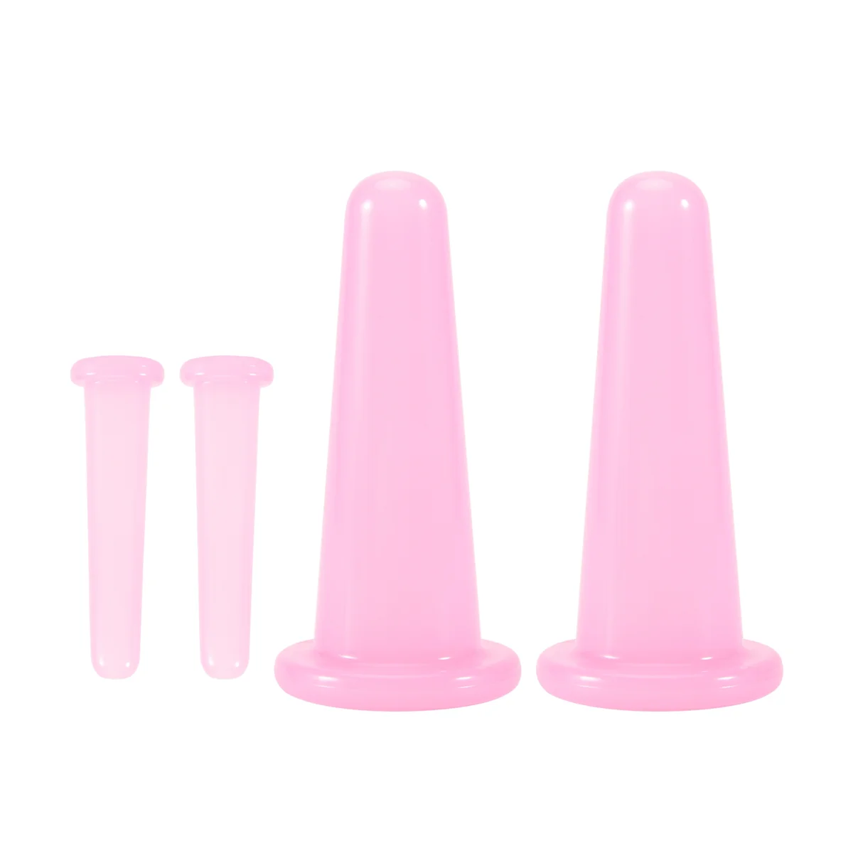 Натуральные силиконовые банки для лица, вакуумное масло для всасывания, артефакт для лица, розовый