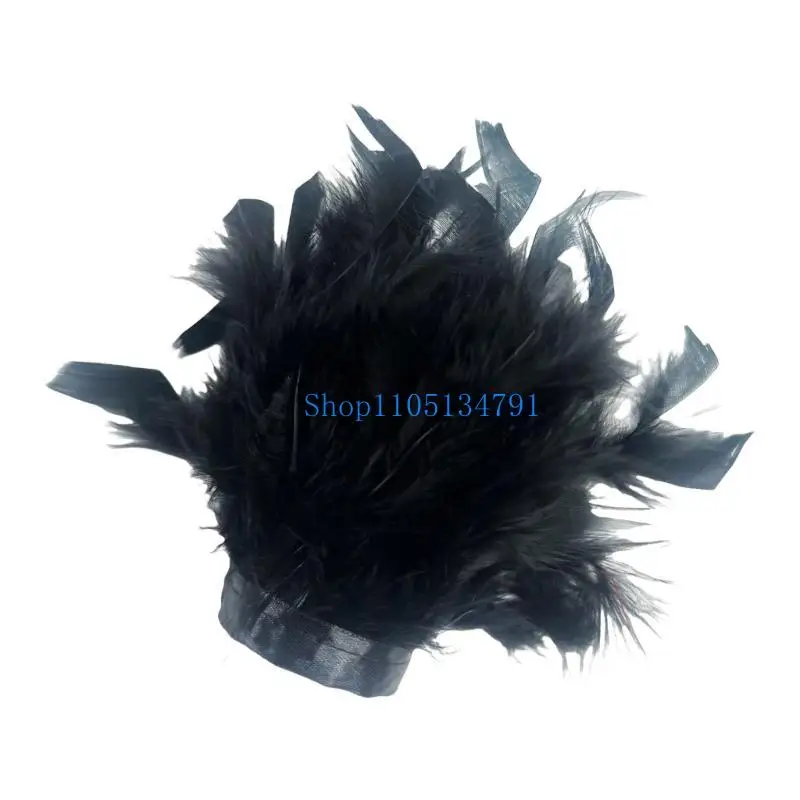 98km Colorful Feathered Party Wristband Arm Sleeves for Dance Event Stage Accessory