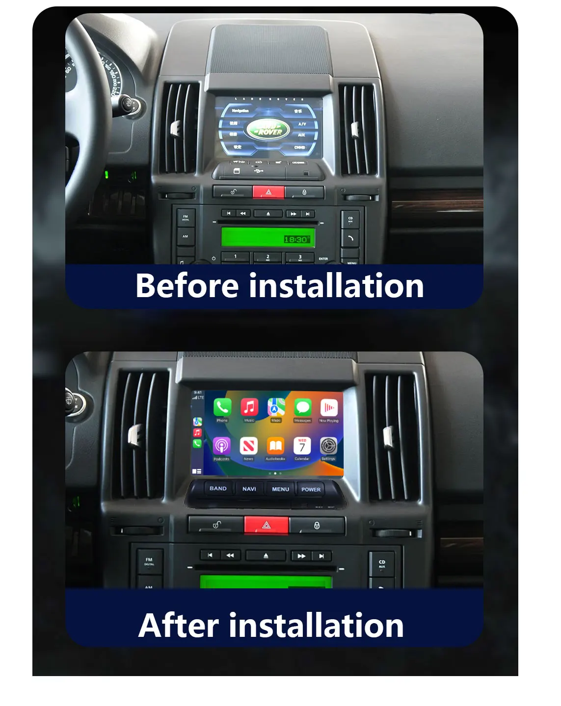 CHSTEK Car HEAD For Land Rover Freelander 2 2006-2015 Upgrade Models Wireless Carplay Navigation Bluetooth 4G GPS WIFI Auto Swap